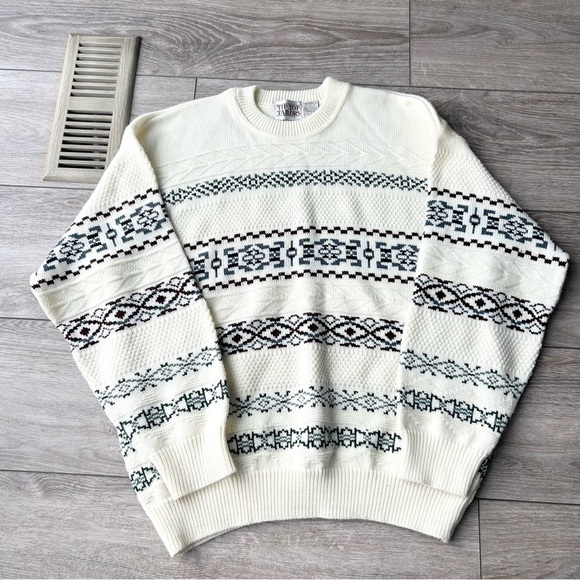 Vintage Tip Top Tailors Grandpa Knit Sweater Cottagecore - Picture 4 of 14